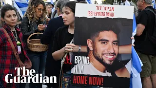 Families of Israeli hostages reach Jerusalem after five-day march