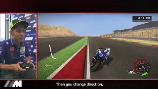 Rossi races with the MotoGP Videogame in Aragón – follow a lap with the legend