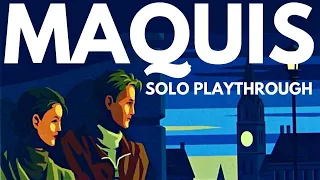 Maquis Board Game | Full Solo Playthrough | How to Play This Solitaire Worker Placement Board Game