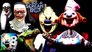 Ice Scream 8 The War Of Ice Factory | Ice Scream 8 All Enemies | Ice Scream 8 Mystery | Ice Scream 8