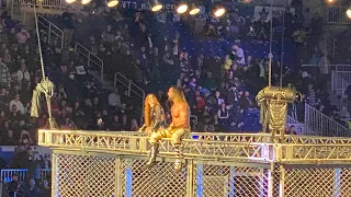 Becky Lynch save Seth Rollins from Finn Balor judgement day at WWE Live Event