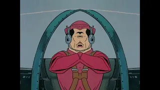Plane crash in Jonny Quest but with the funny mirror effect