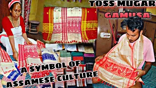 MAKING TRADITIONAL GAMUSA PREPARATION FOR BIHU || FAMOUS OF ASSAMESE WEAVING TAATHAAL @BADDies23