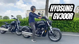Hyosung GV300R đánh giá xe nhanh máy V-Twin dây cua-ro