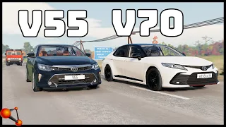 CAMRY V55 vs V70! BATTLE GENERATION! - BeamNg Drive