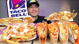 MUKBANG EATING Taco Bell Loaded Supreme Grande Nachos, Crunchwrap Supreme, Doritos Tacos