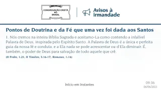 Culto Online CCB 06/06 2021 - 10:00