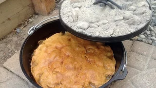 Apple Cobbler In Camp Dutch Oven!