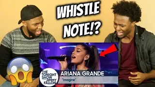 Ariana Grande: Imagine (Live on The Tonight Show) SHE ALMOST KILLED US! REACTION