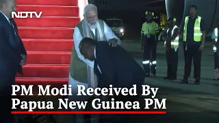 Watch: Papua New Guinea PM Touches PM Modi's Feet During Welcome Ceremony