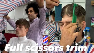 Full haircut with scissors tutorial #tutorial #bestbarber #hairsalon #wales #learning #hairloss