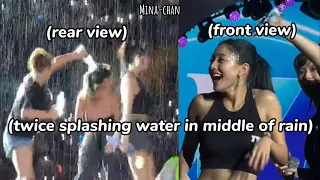 twice *splashing* water amid of unexpected conditions