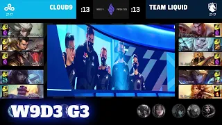 Cloud 9 vs Team Liquid | Week 9 Day 3 S11 LCS Summer 2021 | C9 vs TL W9D3 Full Game