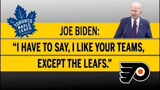 Joe Biden: “I have to say, I like your teams, except the Leafs.”