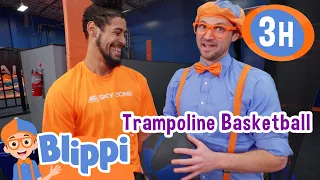 Trampoline Basketball and Indoor Playgorunds at Skyzone | Blippi and Meekah Best Friend Adventures