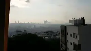 Beirut port big explosion 04-08-2020 Lebanon. Watch longest shock wave traveling and heard ever!