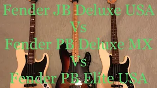 Fender Jazz Bass DLX vs Precision Bass DLX y Elite