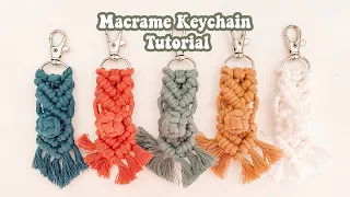 Macrame Keychain TUTORIAL#6 | DIY Keychain for beginners | Easy pattern STEP BY STEP | WeaveyStudio