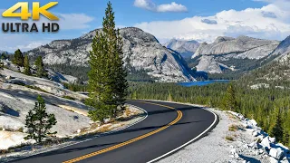 Tioga Pass Scenic Drive Through Yosemite National Park - Sierra Nevada Mountains 4K