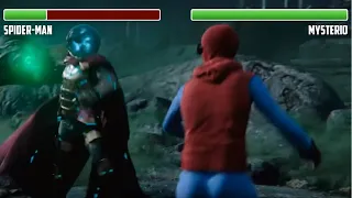 Spider-Man vs. Mysterio's Illusions WITH HEALTHBARS | HD | Spider-Man: Far From Home