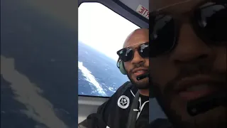 (MONACO!!!) by helicopter.