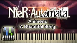 🍍 A Beautiful Song - [Animenz arr.] - [Nier Automata] - Synthesia Piano Tutorial 🥥