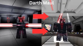 Playing as Darth Maul Roblox Saber Showdown