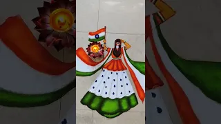 Independence day rangoli #shorts #viral #15august #india #amritmahotsav