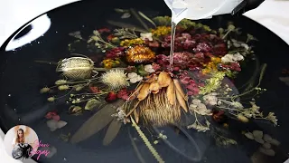 How To Make Table Top with REAL Flowers and EPOXY RESIN