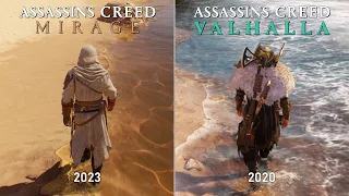 Assassin's Creed Mirage vs Valhalla | Graphics, Physics and Details Comparison