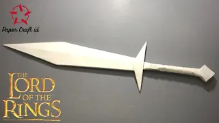 DIY - How to make Sting, Bilbo Sword and Frodo Baggins (Lord Of The Rings) from A4 paper