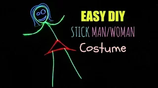 EASY DIY STICK MAN COSTUME - Dollar Store DIY !