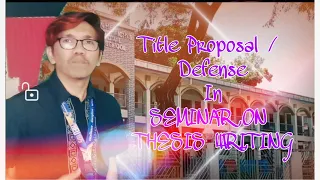 Title Proposal /Defense in Seminar on Thesis Writing by DJ Gabriel Light Ramos Jr