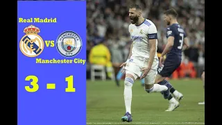 Real Madrid vs man city 3-1 Highlights All Goals || English Commentary