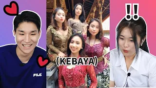 Ini bukan kostum fashion show, tapi kostum tradisional?| Korean reaction to Indonesian Kebaya TikTok