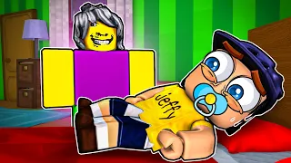 Jeffy Meets His WEIRD STRICT GRANDMA In ROBLOX!