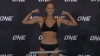 Supergirl and Lara Fernandez - Hydration Test & Weigh-In - (ONE Fight Night 13) - [Kickboxing]