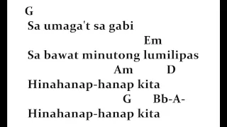 hinahanap hanap kita chords and lyrics.