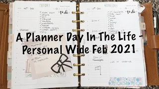Planner Day In The Life - Personal Wide Feb 2021 // Pink Planner Girl