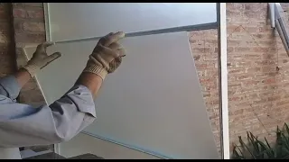 Fabricación de MAMPARA con vidrio esmerilado
