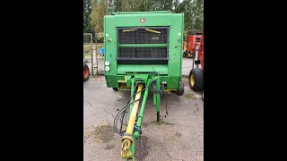 Прокрутка пресс-подборщика John Deere 570 | Checking the work of the baler John Deere 570