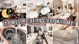 ✨THERAPEUTIC AFTER DARK CLEAN WITH ME 😌 SAHM CLEANING ROUTINE & CLEANING MOTIVATION