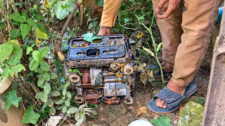 Restoration old YAMAHA ET950 2 Stroke generator made in Japan that was abandoned many years ago