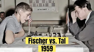 Bobby Fischer vs Mikhail Tal | Bled-Zagreb-Belgrade Candidates (1959)