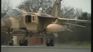 Jaguar Fighter Shaving Rocks at Low Level