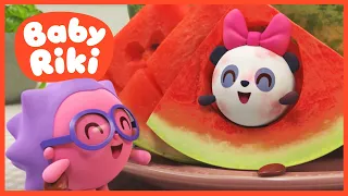 BabyRiki RO -  Învățăm fructele cu Pandi și Ariciu 🍉 Desene animate copii