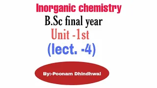 Bsc final year inorganic chemistry unit 1st Metal ligand bonding in transition metal complexes