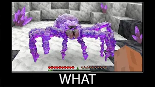 Minecraft wait what meme part 70 realistic minecraft amethyst spider