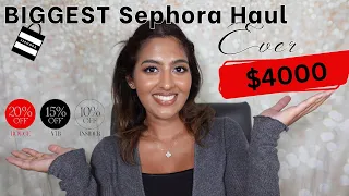 BIGGEST Sephora Haul EVER | VIB Rouge Sale | Makeup, Skincare, Haircare, Fragrances + Dyson Airwrap