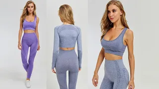 7 Женский спортивный костюм с Алиэкспресс Aliexpress Women's tracksuit Женская Одежда для спортзала